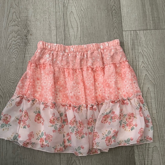 btween Dresses & Skirts - Btween Pink Bubble Mini Skirt with Ruffled Tiers